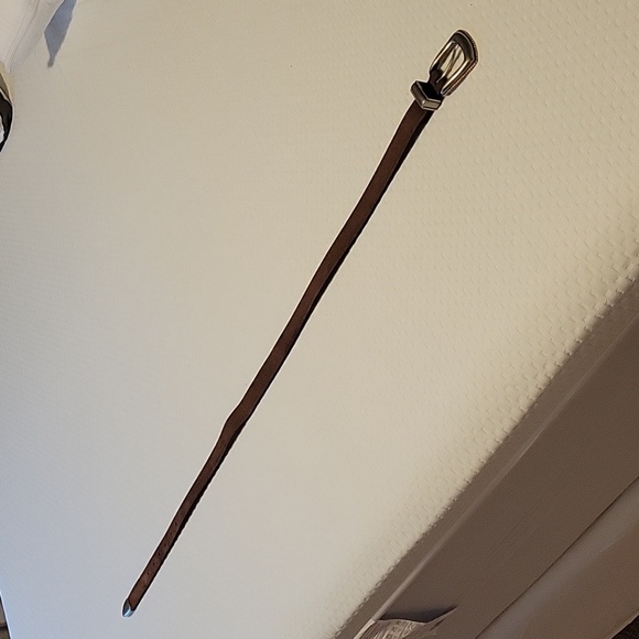 Lucky Brand Brown Leather Boho Belt with Two Tone Buckle - Picture 6 of 11